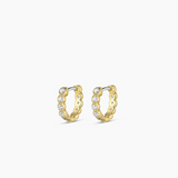 Madison Shimmer Huggies Earrings - Gold by Gorjana
