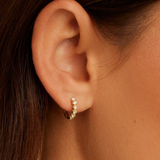 Madison Shimmer Huggies Earrings - Gold by Gorjana