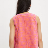 Terry Towel Tank Top w/ Tie Straps- Free People - Pink SUn