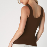 Clean Line Sweetheart Neck Full Length Tank Top by NikiBiki - Breezy Blue