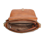 Sage Crossbody Purse w/ Braided & Studded Details  - Warm Grey