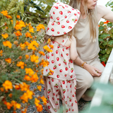 Wide Brim Sun Bonnet  by Milkbarn- Strawberry