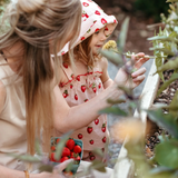 Wide Brim Sun Bonnet  by Milkbarn- Strawberry
