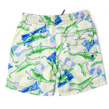 Beach Gator Swim Trunks - Blue Green