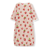 Slub Cotton Newborn Hat And Gown Set by Milkbarn- Strawberry