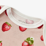 Slub Cotton Newborn Hat And Gown Set by Milkbarn- Strawberry