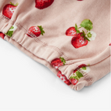 Slub Cotton Newborn Hat And Gown Set by Milkbarn- Strawberry