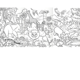 Wild Animals Mini Mural & Pencils Bundle