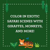 Coloring Book with Stickers  - Wild World