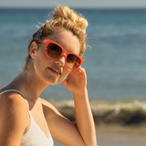 Acacia Sunglasses - Coral  w/ Gradient Brown Polarized Lens
