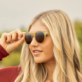 Arches Sunglasses - Soft Green w/ Gradient Brown Polarized Lens