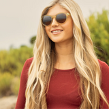 Arches Sunglasses - Soft Beige w/ Gradient Brown Polarized Lens
