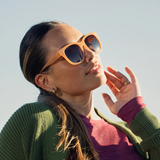 Acacia Sunglasses - Beige  w/ Gradient Brown Polarized Lens