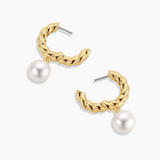 Pearl Crew Hoops