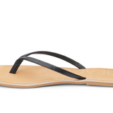 Black Lizard Sandals w/ Raw Edge - Bungalow