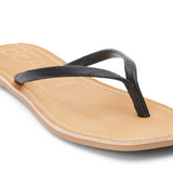 Black Lizard Sandals w/ Raw Edge - Bungalow