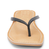 Black Lizard Sandals w/ Raw Edge - Bungalow