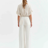 Madison Mid Rise Wide Leg Jean by Daze - Milkshake (Off White