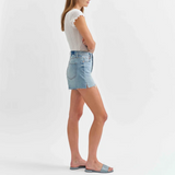 Bottom Line High Rise Jean Shorts by Daze - Blooming Vintage
