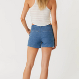 Agnes Trouser Shorts - Sundance Sky by Level 99