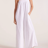 Square Neck Cami Wide Leg Jumpsuit by Bobi - White