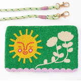Leila soleil seed bead clutch with strap