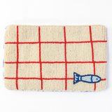Leila sardine seed bead clutch with strap