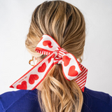 Camile heart print skinny scarf 36x2