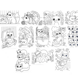 Undercover Art Hidden Patterns - Coloring Activity Cards - Smitten Kittens