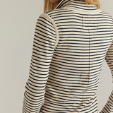 Lake Henley Stripe - Free People - Tea Black Stripe
