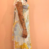 Bali Aurora Midi Slip Dress by Free People - Soft Combo