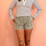 Lake Henley Stripe - Free People - Tea Black Stripe
