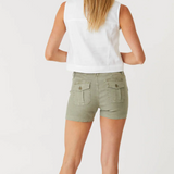 Flynn Cargo Trouser Shorts - Taurus Green by Level 99
