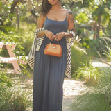 Drop Waist Dress by Bobi - Pacific Blue (navy)