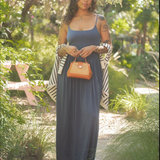 Drop Waist Dress by Bobi - Pacific Blue (navy)
