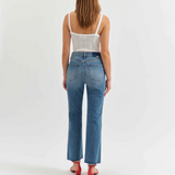 Soho Rawcut High Ankle Flare by Daze - Vixen (Medium Blue)