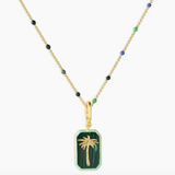 Capri Short Necklace Laguna With Palm Charm  - by Gorjana