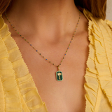 Capri Short Necklace Laguna With Palm Charm  - by Gorjana