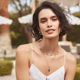 Capri Short Necklace Laguna With Palm Charm  - by Gorjana