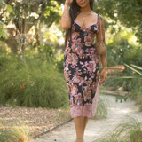 Party Crasher Midi Slip Dress by Free People - Black Combo