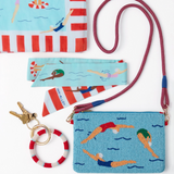Camile swimmer print skinny scarf 36x2