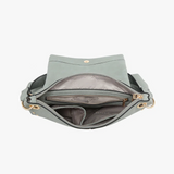 Juliana Flapover Crossbody/Shoulder Bag in Sand