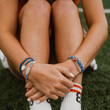 Mixed 5 Pack Hair Ties - Game Day - Blue & Orange - K'lani Hairties