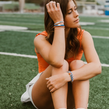 Mixed 5 Pack Hair Ties - Game Day - Blue & Orange - K'lani Hairties