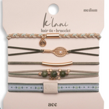 Mixed 5 Pack Hair Ties - Ace - K'lani Hairties