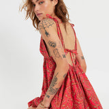 Sorrento Stroll Printed Maxi Dress - by Free People -Tart Berry Red Combo