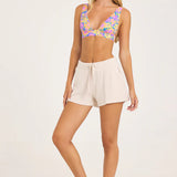 Ribbed Whipstitch Shorts by Ocean Drive - Summer Sand