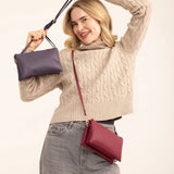 Riley Convertible Cross Body Purse, Wristlet or Clutch - Dark Emerald