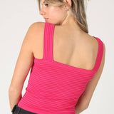 Striped Square Crop Top Marina