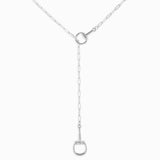 Horsebit Y-Drop Lariat Necklace: Gold